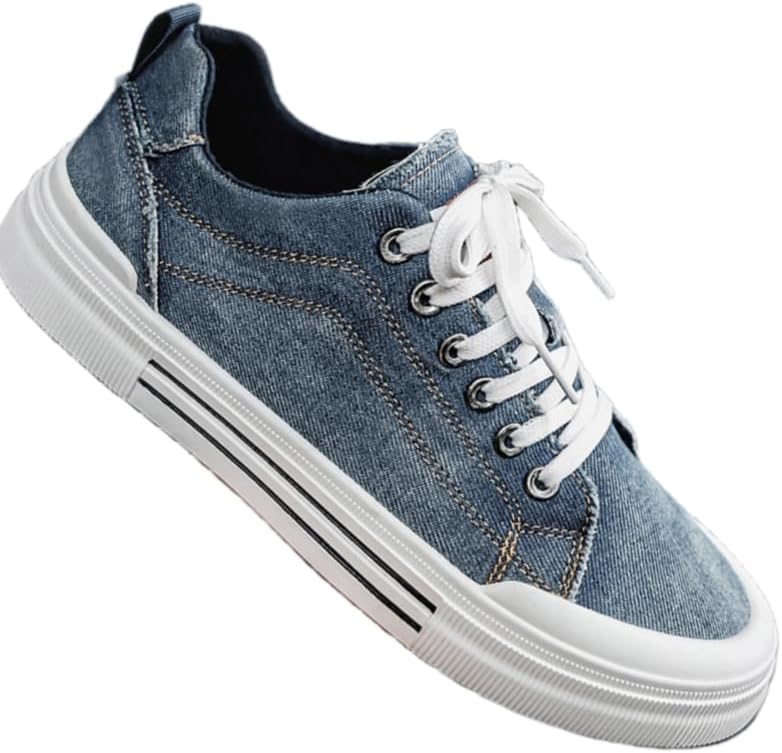 

Мужские легкие дышащие спортивные кеды из холщовой ткани с низким каблуком, больших размеров и плоской подошвой Hoalox, синий