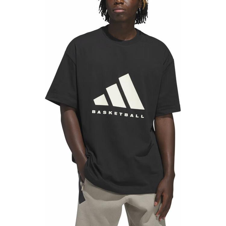 Adidas Футболка баскетбольная SS25 Unisex Black — фото 4