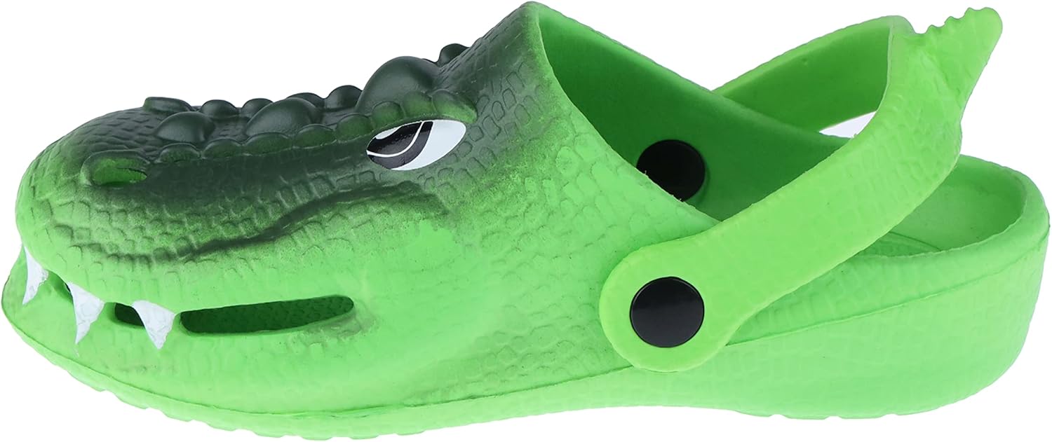 

Сабо для мальчиков Capelli New York из двух цветов с инъекцией EVA и задней ремешком, T-rex Lime