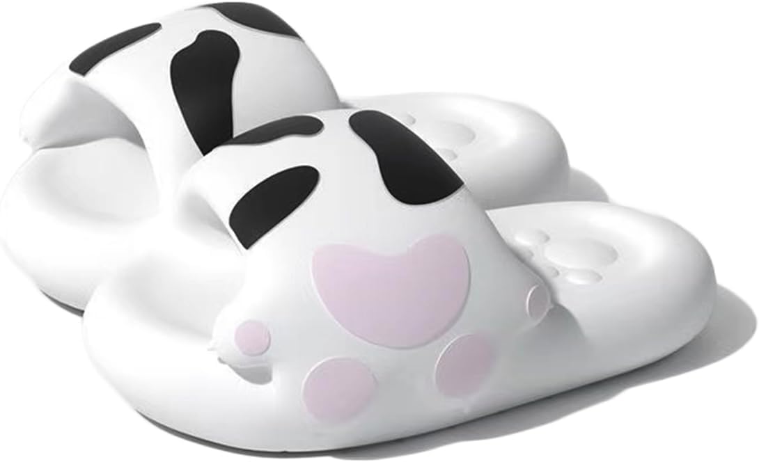 

Милые тапочки для женщин и мужчин, тапочки для ванной, нескользящие домашние шлепанцы, летние открытые сандалии, пляжные тапочки Auxdiq, белый