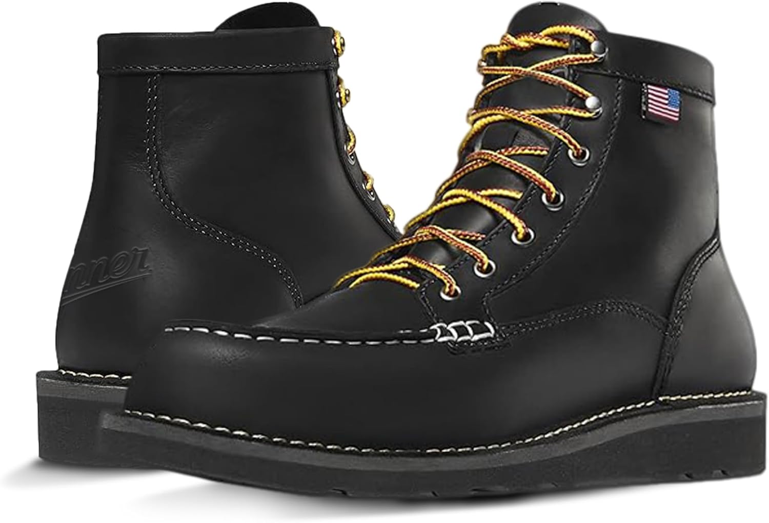 

Мужские ботинки Danner 6 Bull Run с мок-то носком - верх из полной кожи с масляной обработкой, противоскользящая подошва клиновидной формы и стелька с трехслойной амортизацией, стойкость к электрическому току (EH), черный