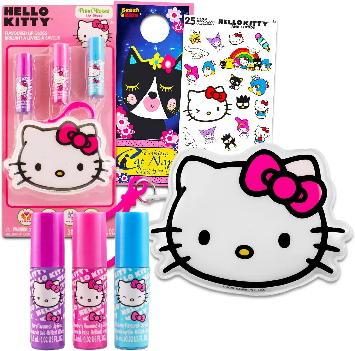 Блеск для губ Hello Kitty набор из 3 штук мультиколор
