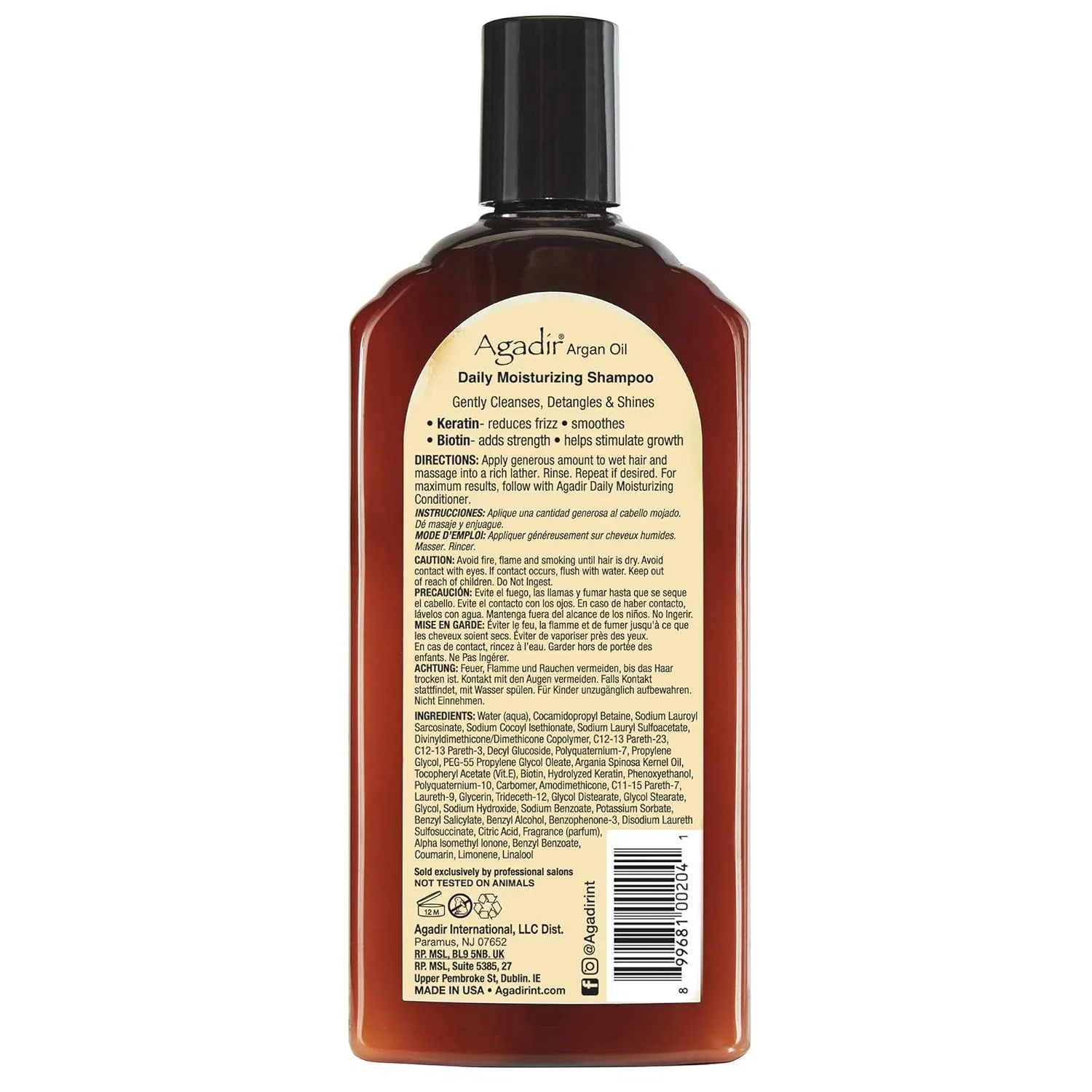 Ежедневный увлажняющий шампунь с аргановым маслом от Agadir Argan Oil Agadir — фото 2