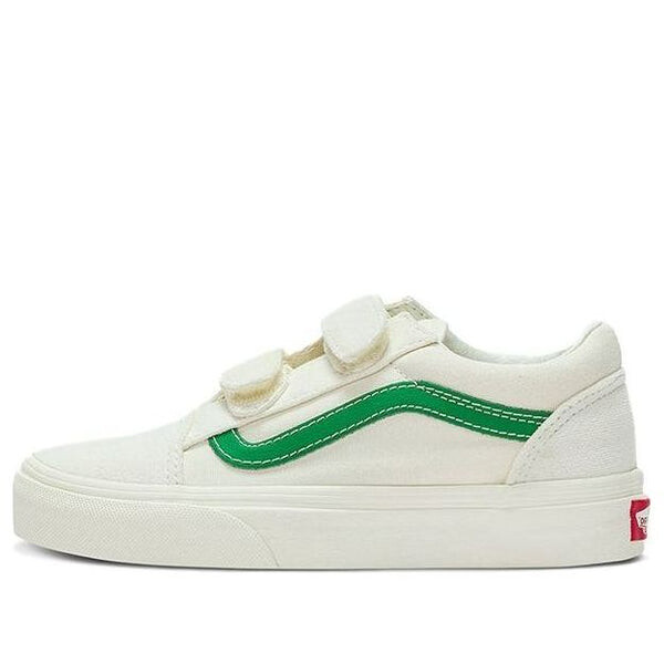 

Кроссовки old skool low top casual skate shoes kids white green Vans, белый