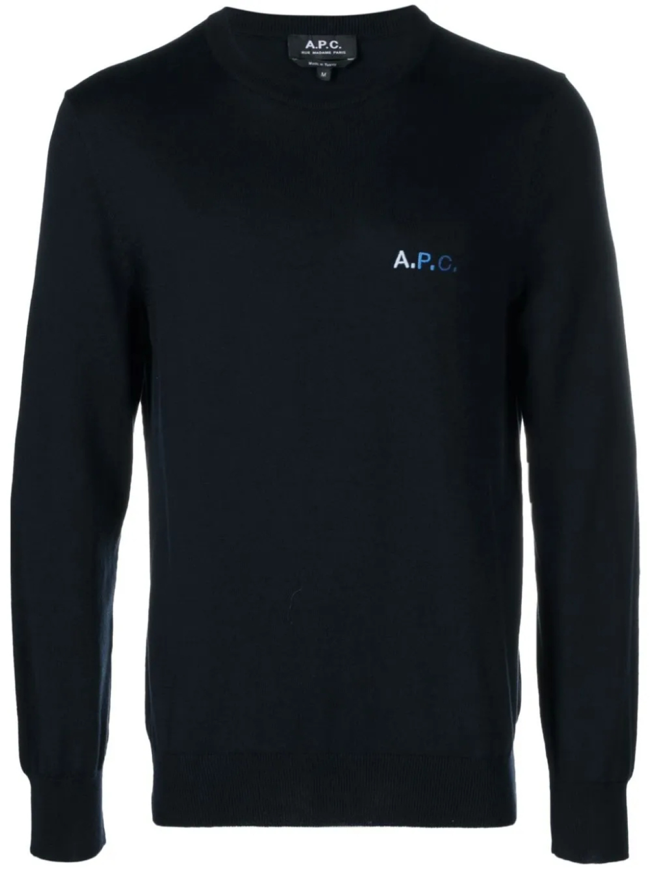 

A.P.C. свитер с вышитым логотипом, синий