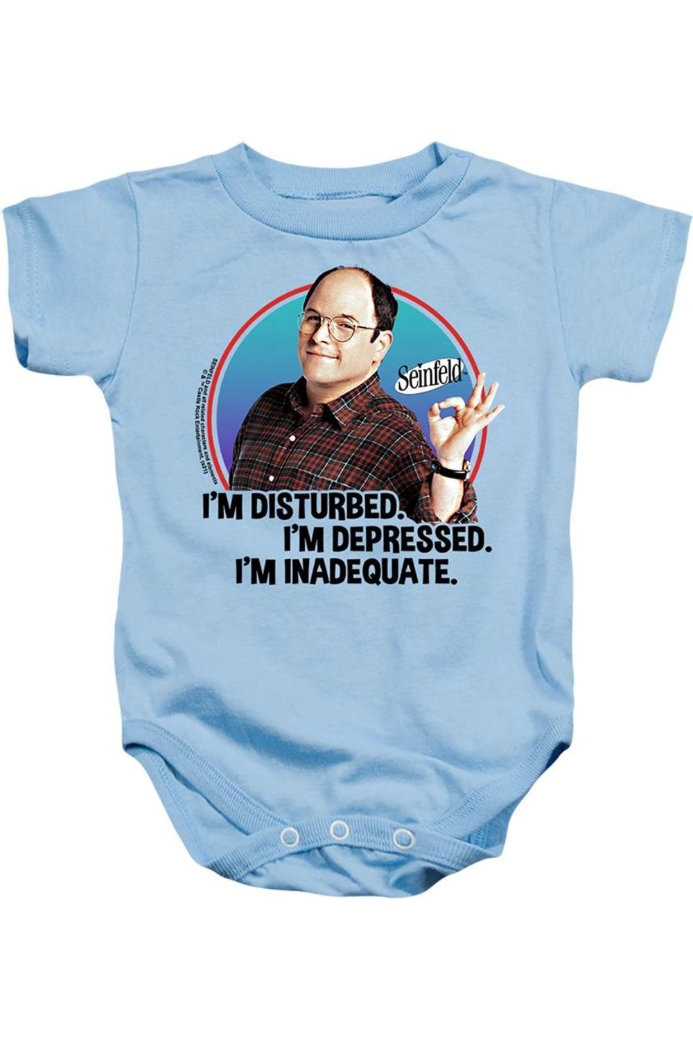 

Детский комбинезон "Сайнфелд Джордж" Gildan, светло-голубой