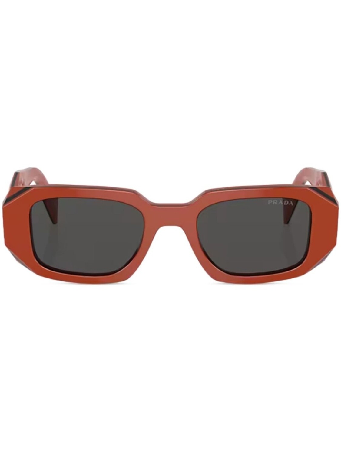 

Солнцезащитные очки в геометричной оправе Prada Eyewear, оранжевый