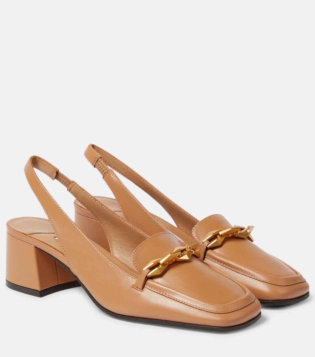 Кожаные туфли tilda с пяткой на пятке diamond Jimmy Choo, белый