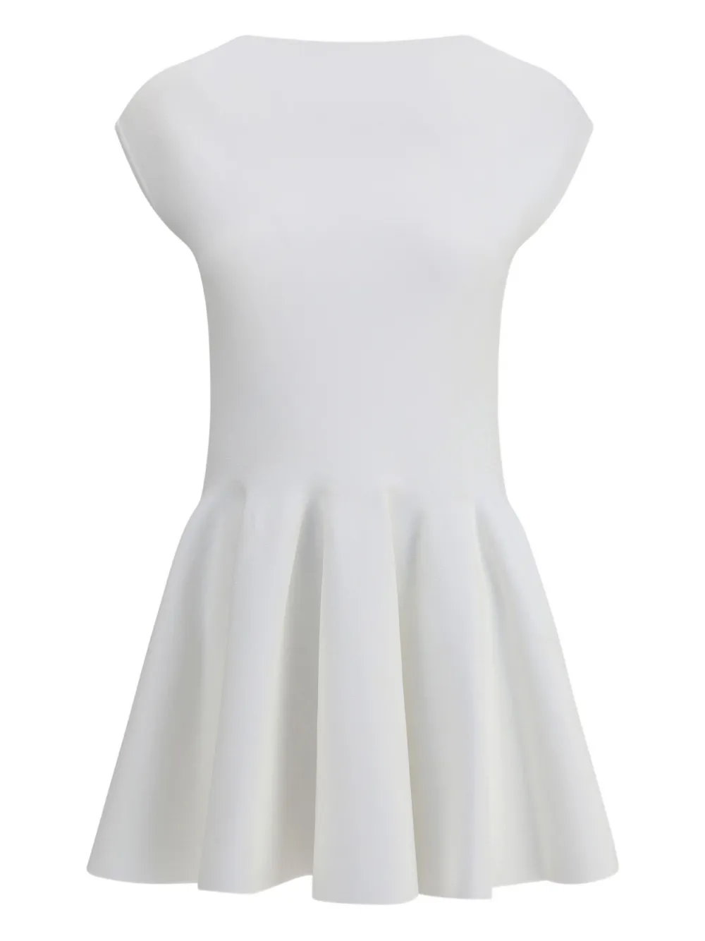 

Расклешенное платье мини Alaïa, белый