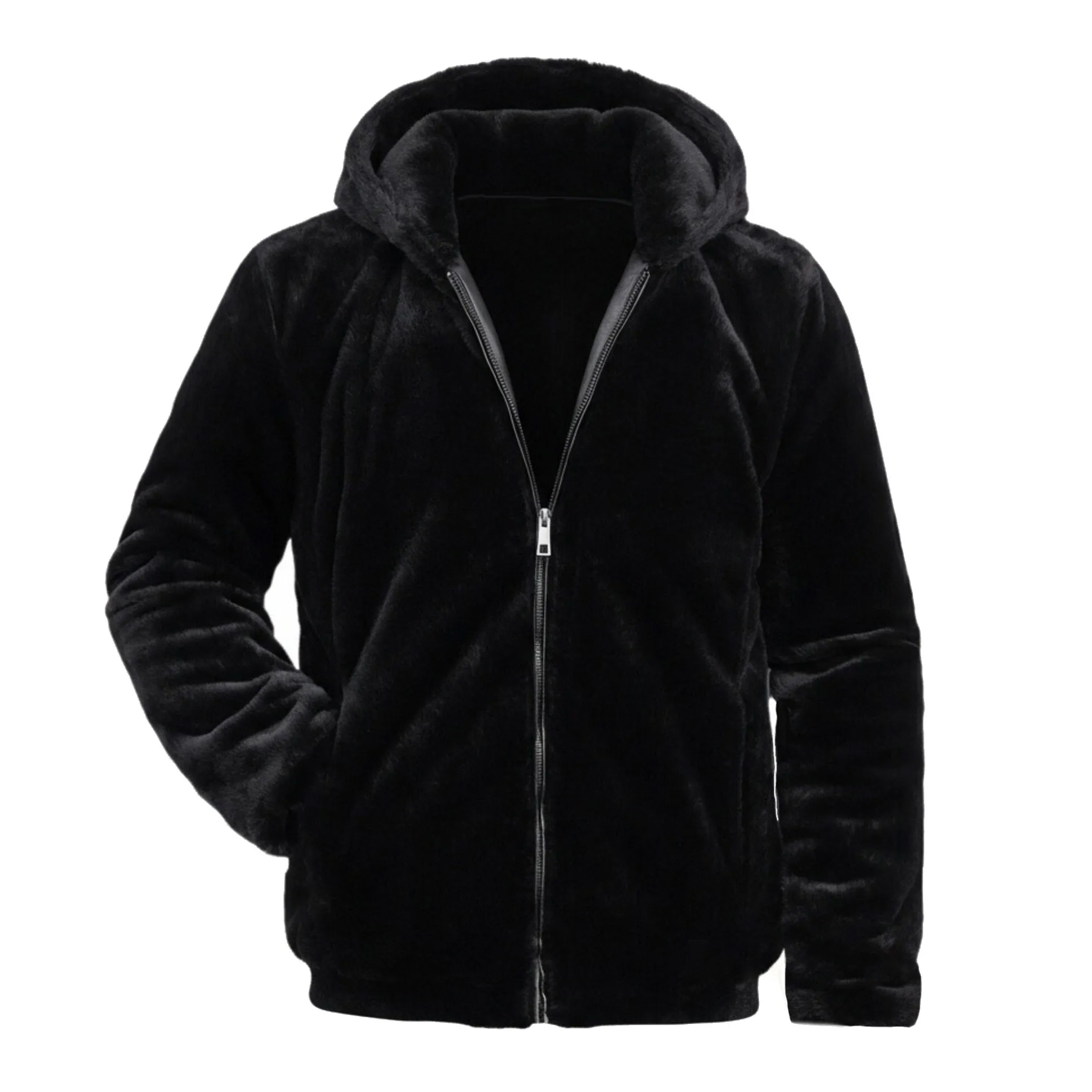 

ZIAREL Пуховик Unisex Black Hooded Thickened