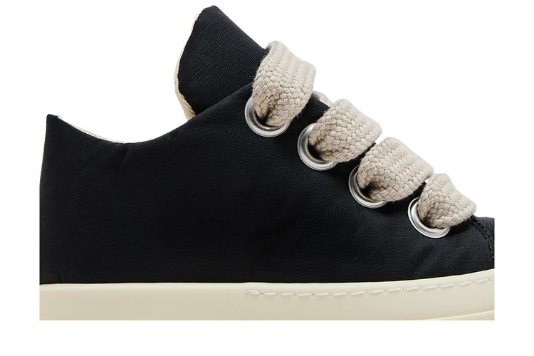 Кроссовки Rick Owens Wmns DRKSHDW Hollywood Jumbo Lace Puffer Low 'Black Milk', черный — фото 2