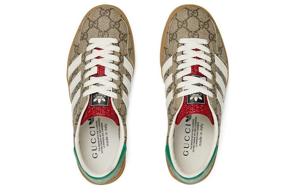 Кроссовки adidas x gazelle 'beige white' Gucci, бежевый — фото 4