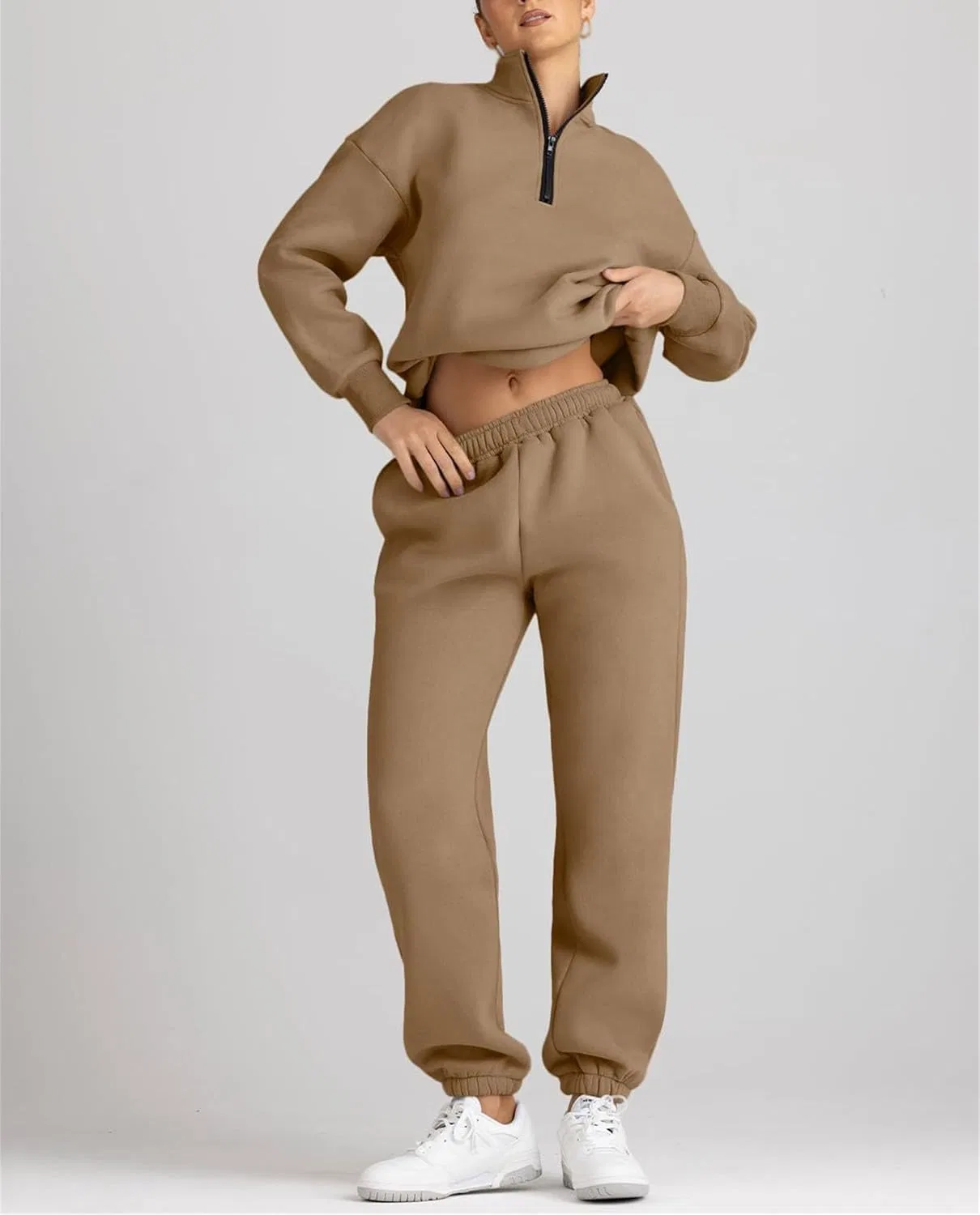 Тренировочный костюм с полузамком, Red — фото 3