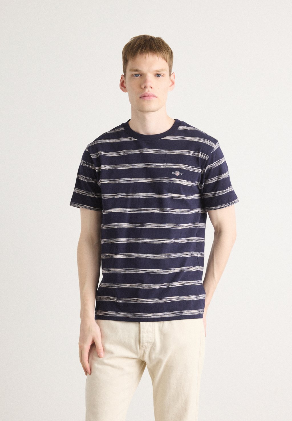 

Футболка с принтом STRIPED GANT, темно-синий