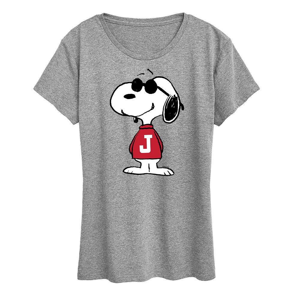 

Женская футболка с рисунком Peanuts Snoopy Joe Cool Pose Licensed Character, цвет Heather Gray