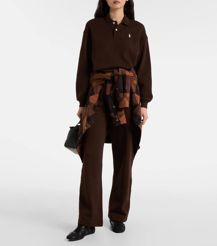Флисовые спортивные штаны из хлопковой смеси Polo Ralph Lauren, Circuit Brown — фото 2