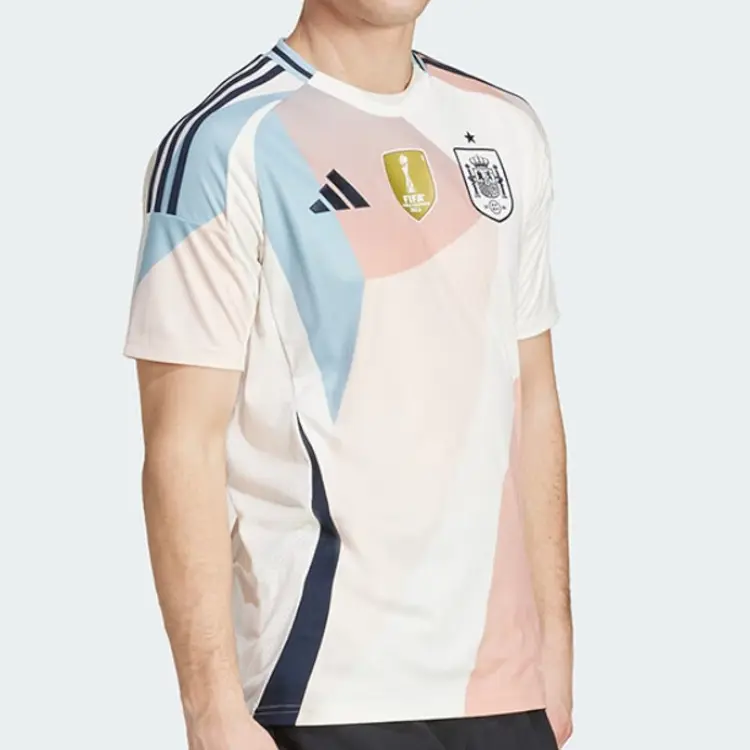 Футболка выездная женская команды spain 25 Adidas, синий/розовый/белый — фото 4