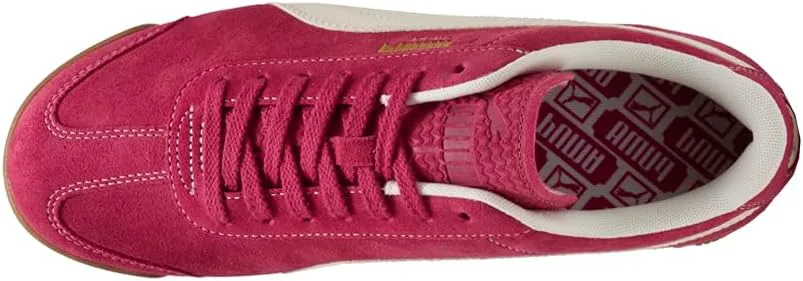 Мужские кроссовки PUMA Roma из замши с шнуровкой для повседневной носки - красные, красный — фото 4
