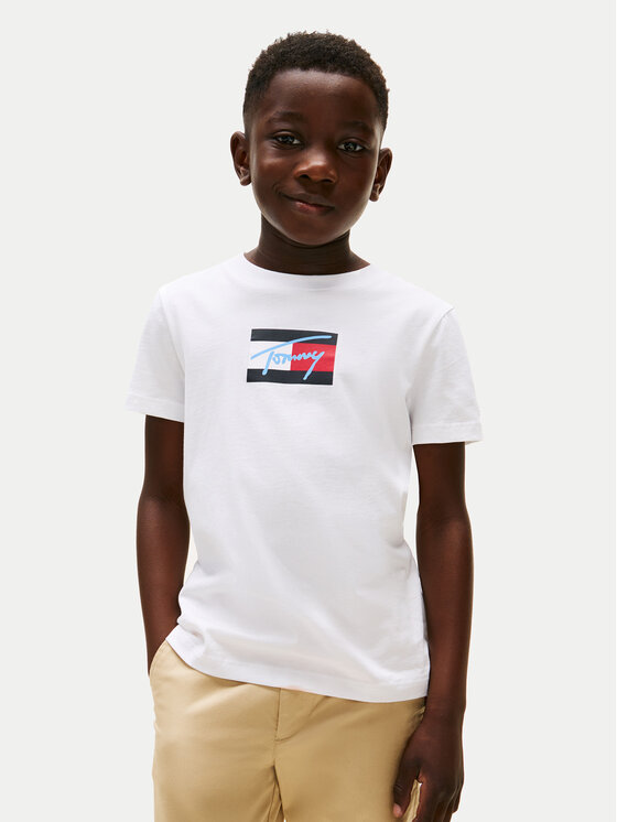

Футболка regular fit Script Flag KB0KB09725 Tommy Hilfiger, белый