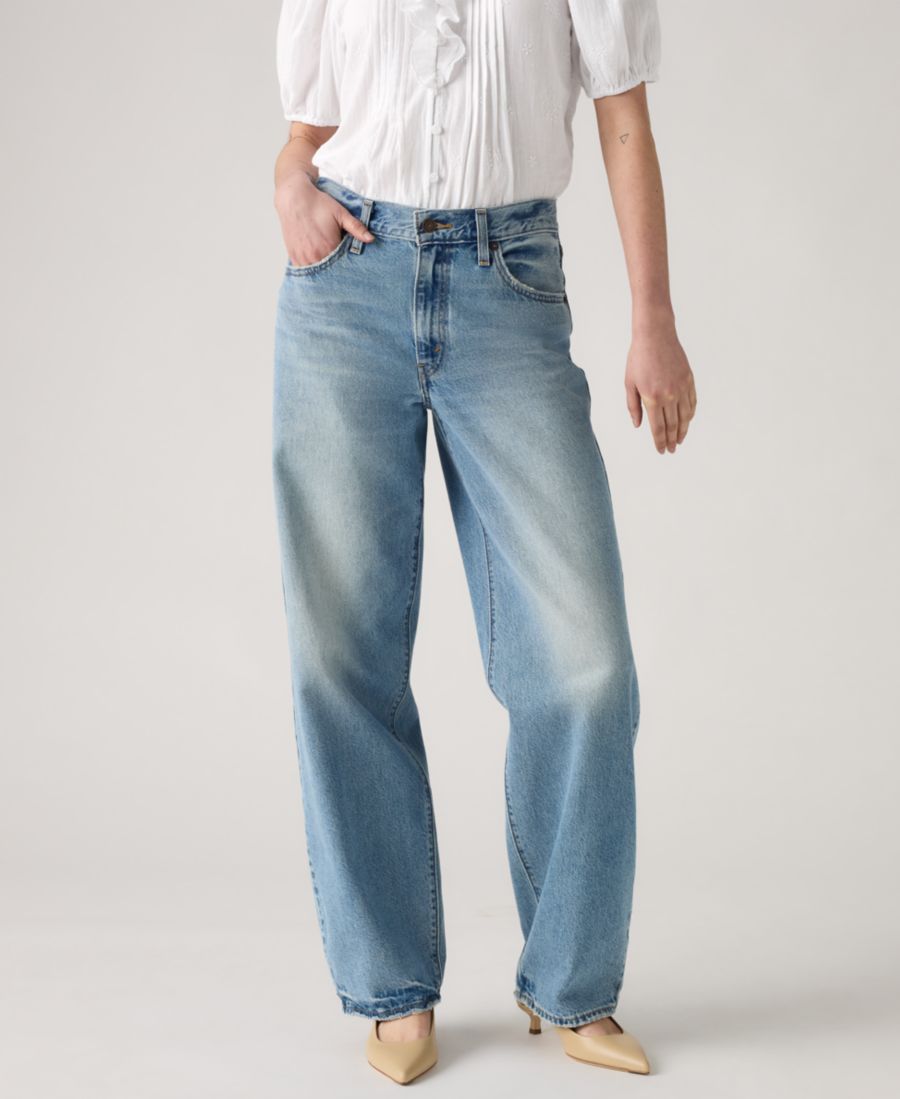 Женские джинсы средней посадки, свободные, в стиле "папины джинсы" Levi's, Easy Days — фото 4