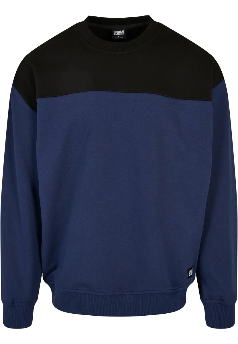

Свитер с круглым вырезом URBAN CLASSICS "URBAN Classics Men's Upper Block Crewneck", синий