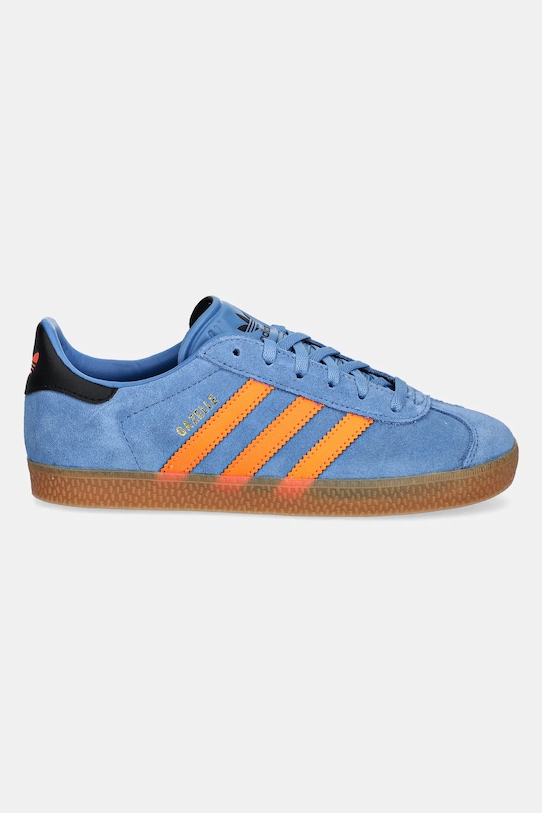 Детские замшевые кроссовки Gazelle Adidas Originals, синий — фото 2