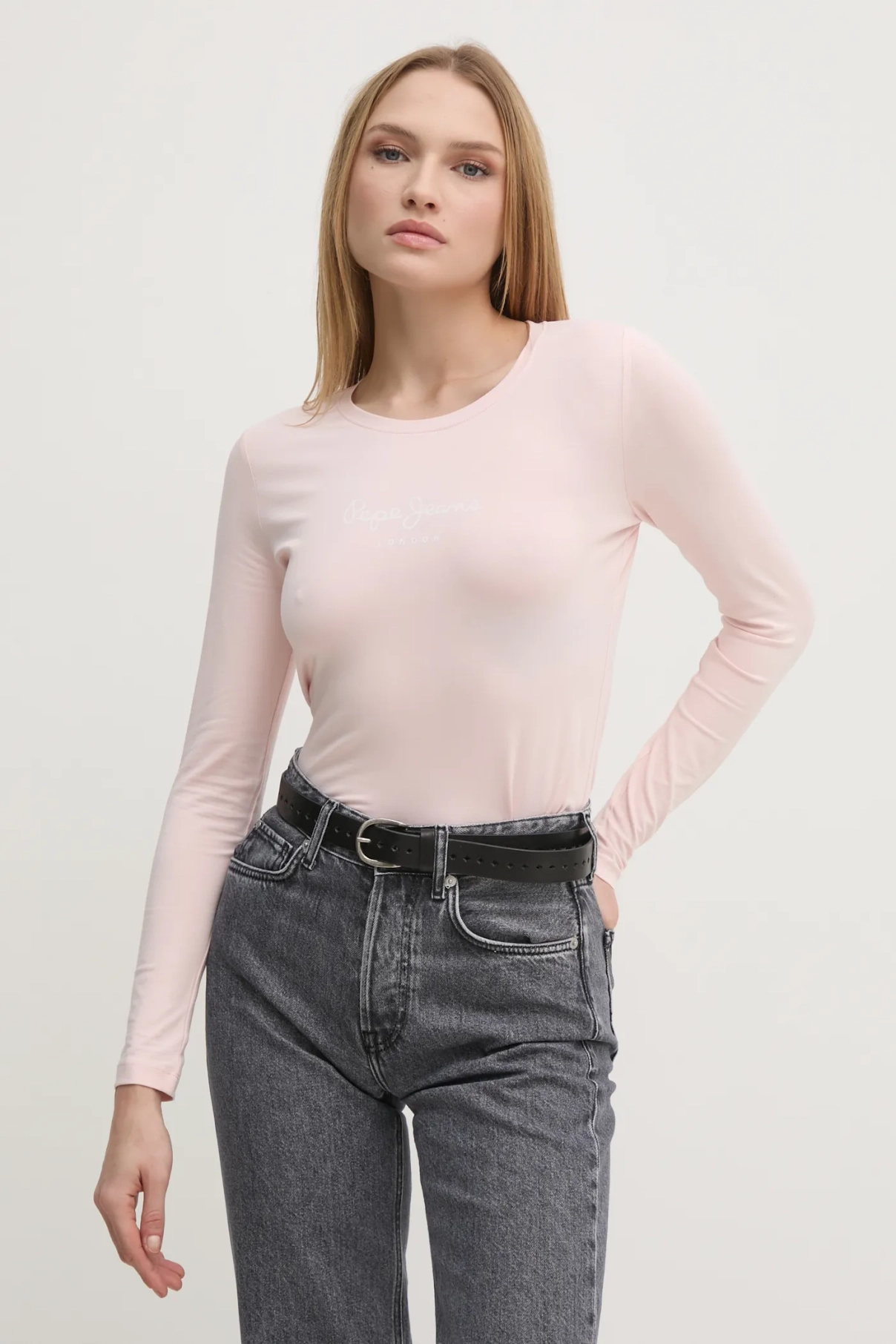 

Футболка с длинным рукавом Pepe Jeans, розовый