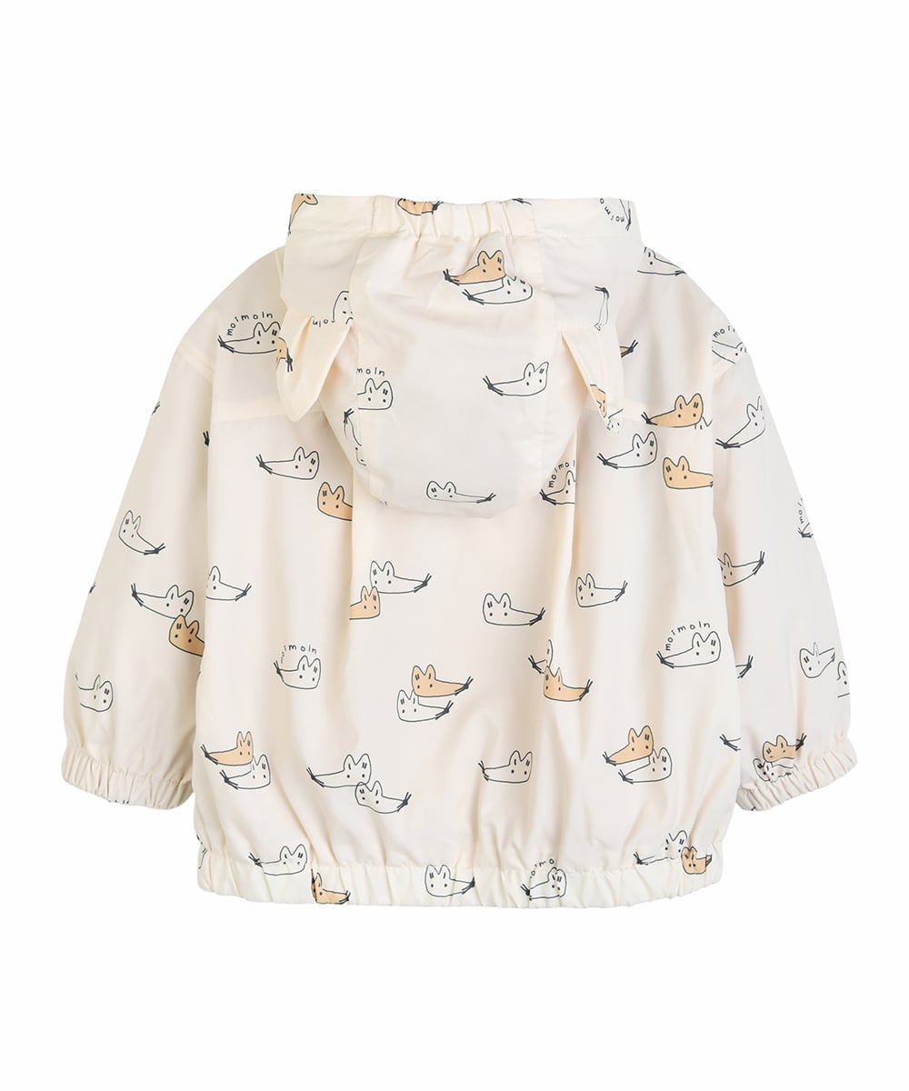 Ветровка с изображением животного и капюшоном с ушками Moimoln, Beige — фото 2
