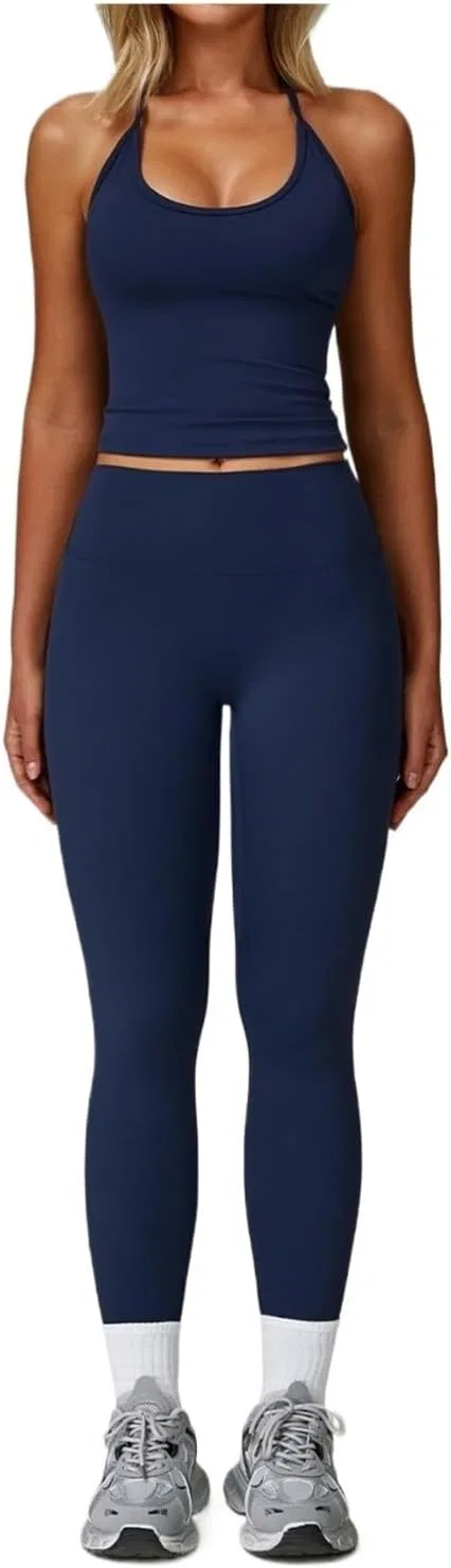 Женский спортивный топ и леггинсы, Navy Blue 3