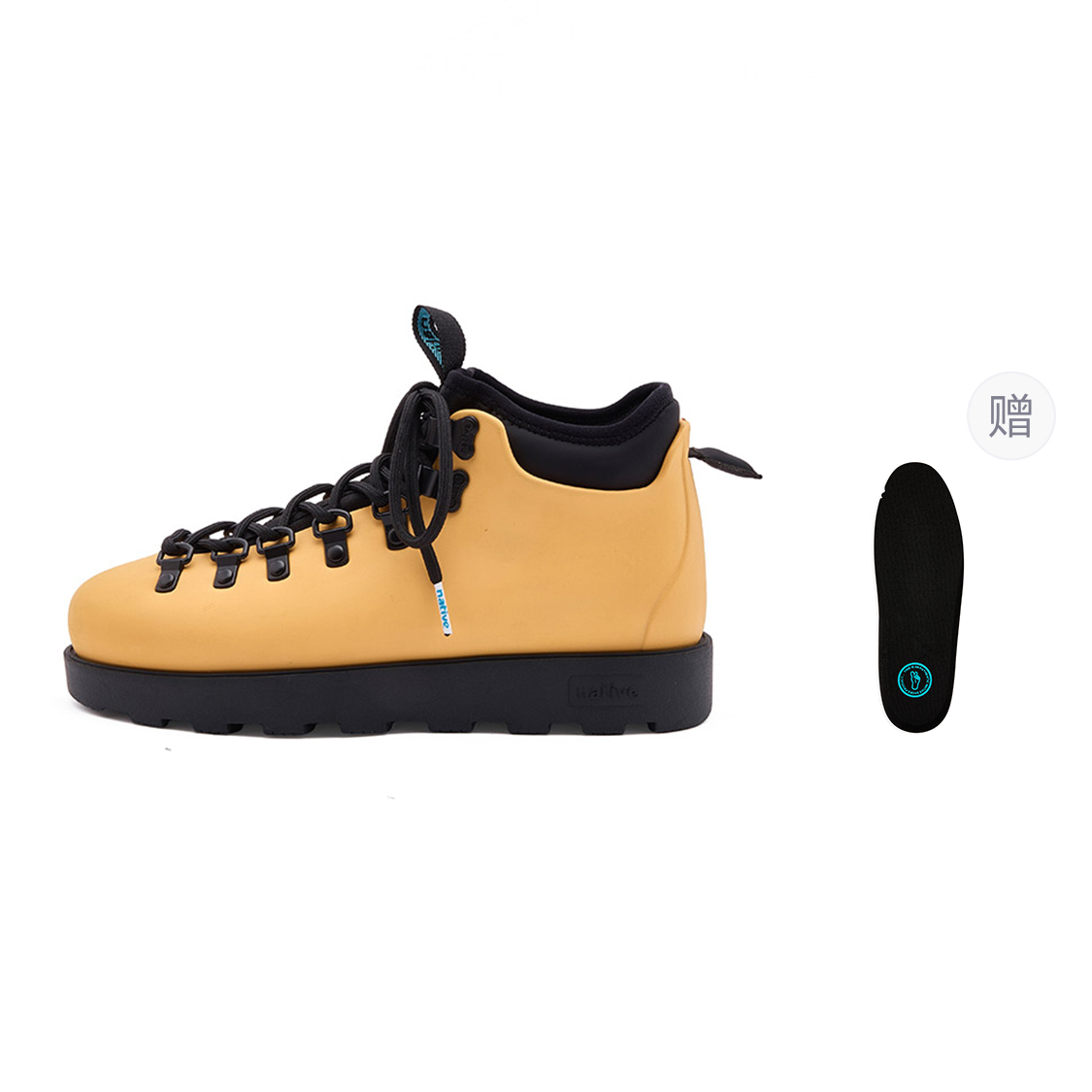 

Fitzsimmons 3.0 усовершенствованные рабочие ботинки для активного отдыха короткие ботинки martin unisex Native Shoes, Crayon желтый | черный[Gift Included Height-Increasing Insole]