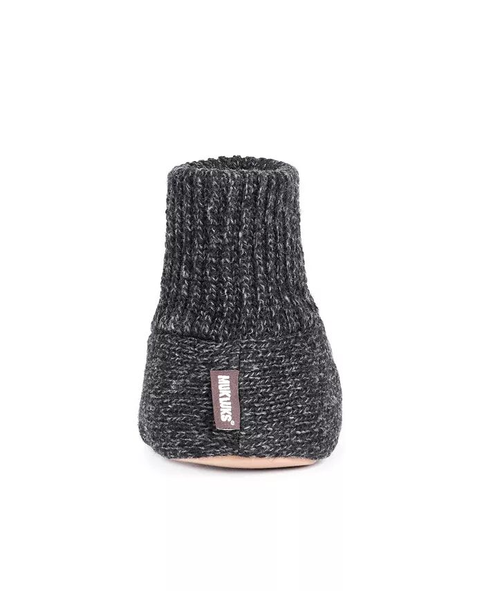 Мужские шерстяные тапочки-носки Morty Ragg, темно-синие, XL (11,5-12,5) MUK LUKS, черный — фото 2