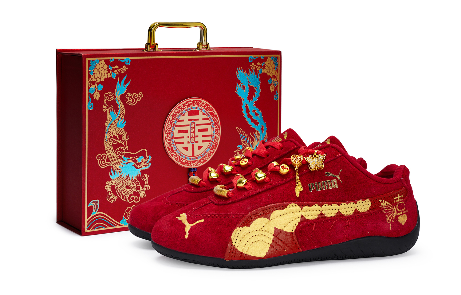Speedcat Low Top Тренировочные Кроссовки Унисекс Красные Золотые PUMA