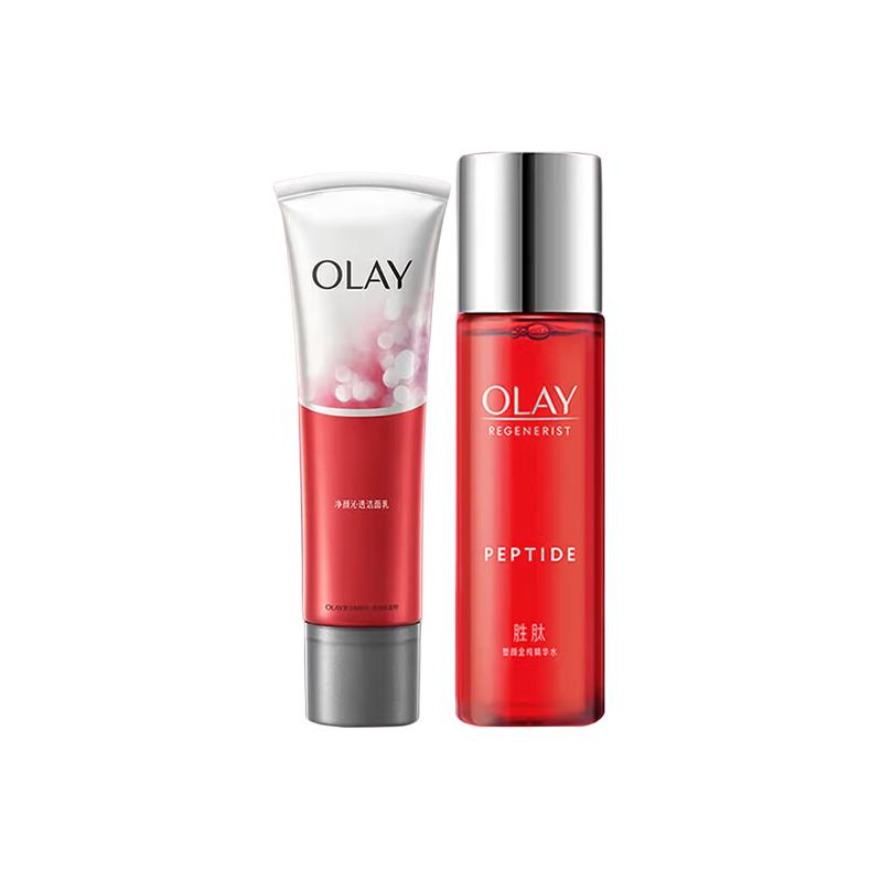 

Набор очищающих средств с аминокислотами для глубокого очищения увлажнение для жирной кожи, сухой кожи, чувствительной кожи, унисекс 125г+125г Olay, Two-Piece Set: Large красный Bottle Moisturizer 150ml+Large красный Bottle Cleanser 125g