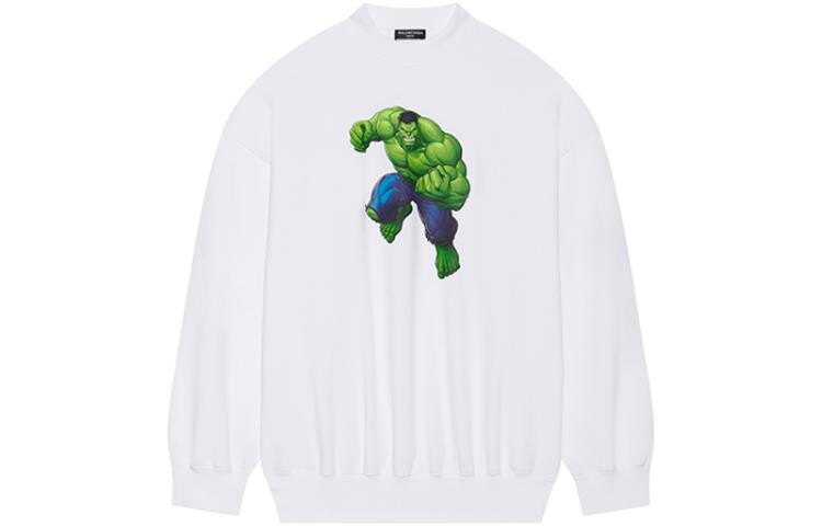 

Мужская футболка с круглым вырезом Hulk 2021 MARVEL Balenciaga, белый