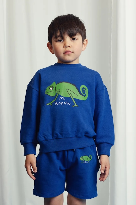 

Детская хлопковая толстовка Lizard Mini Rodini, синий