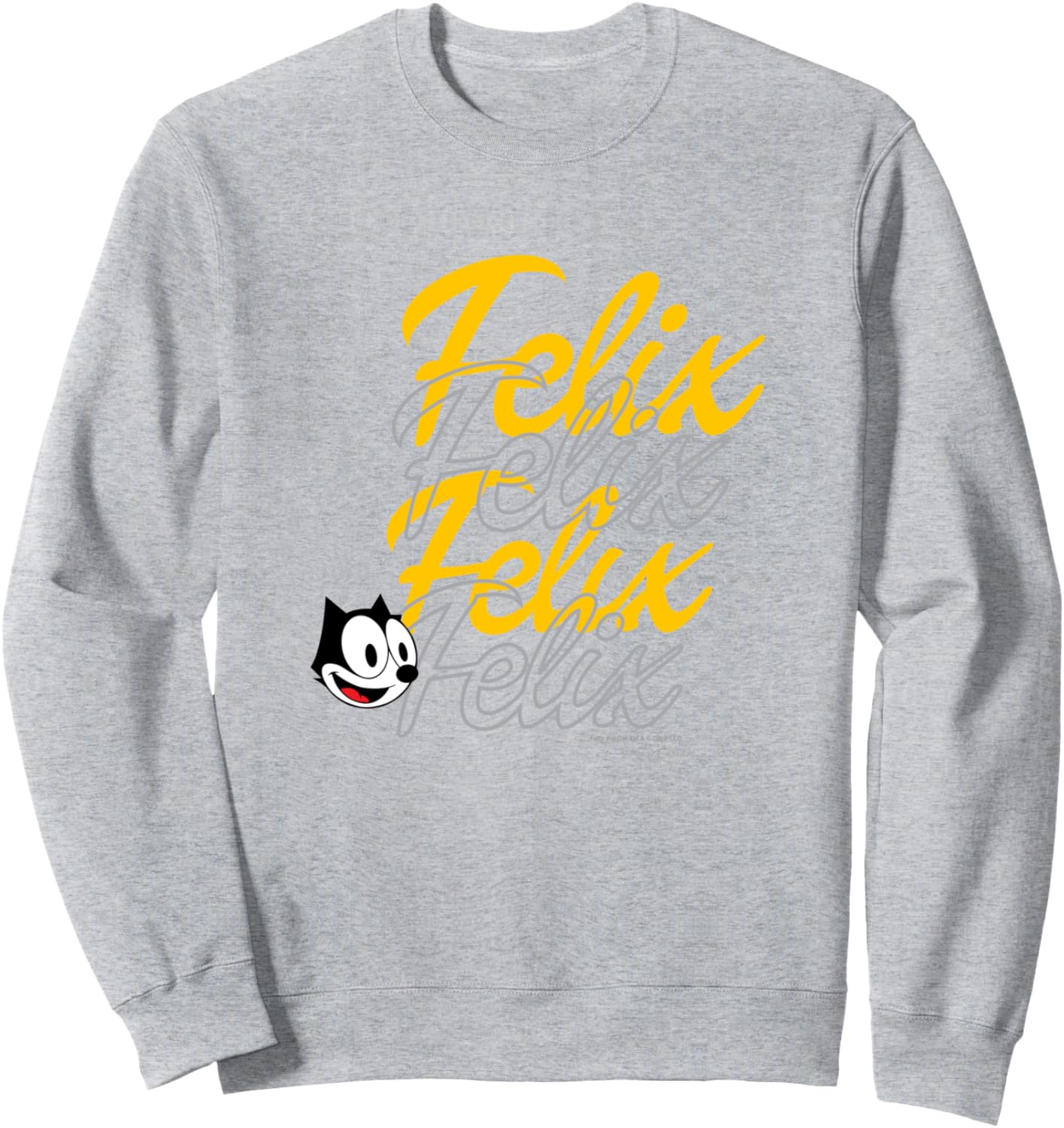 

Толстовка с надписью «Перечисление» с изображением кота Филикса Felix The Cat, серый