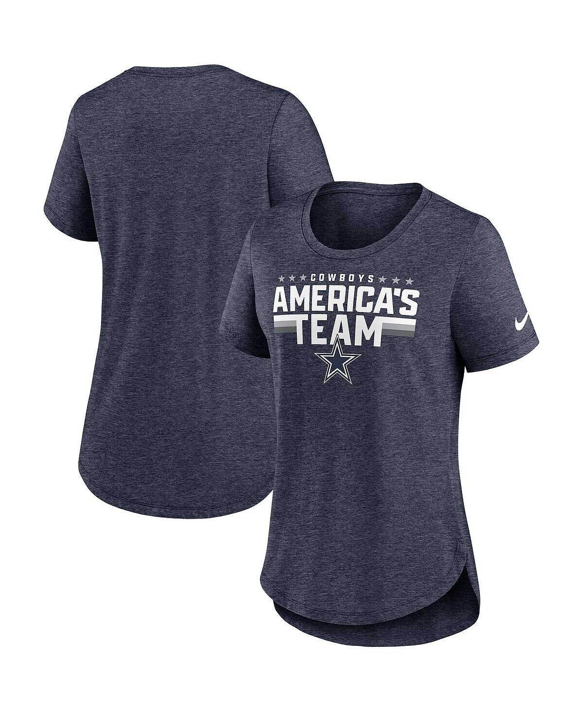 

Женская темно-синяя футболка Dallas Cowboys Local Fashion Tri-Blend Nike, Синий, Женская темно-синяя футболка Dallas Cowboys Local Fashion Tri-Blend Nike