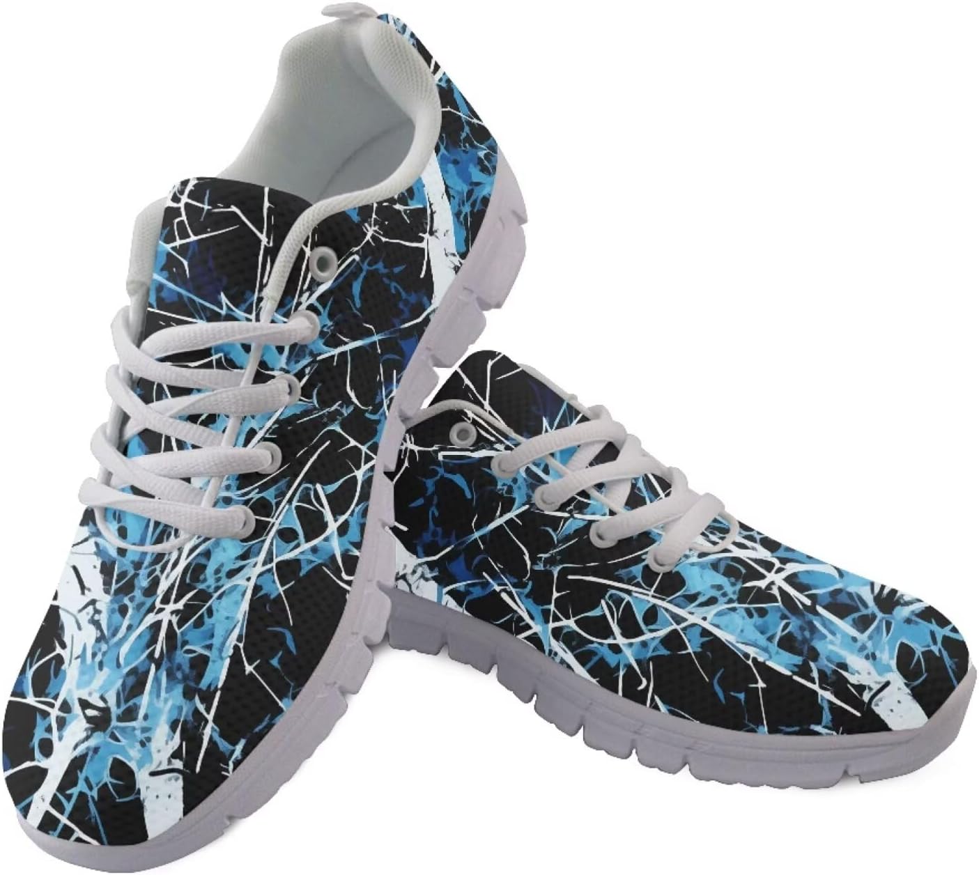 

Кроссовки Forchrinse для мужчин и женщин, дышащие, на шнуровке, повседневные сетчатые, противоскользящие, для тенниса и тренировок, синий