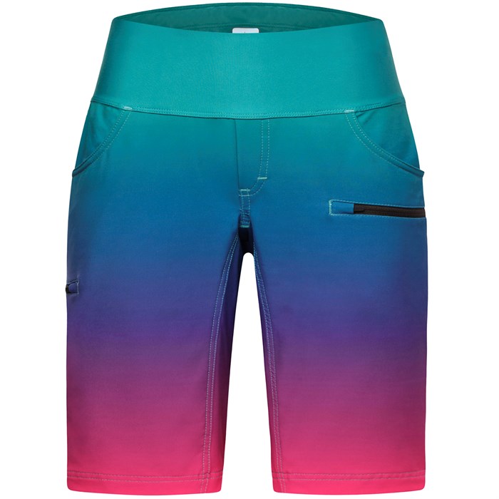 

Женские шорты Limitless с высокой посадкой и эластичным поясом, 11 дюймов Shredly, Rainbow Ombre