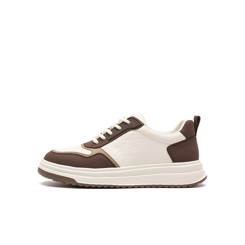 

RED DRAGONFLY Износостойкие противоскользящие скейтерские кеды мужские бело-коричневые, цвет White/Brown Color