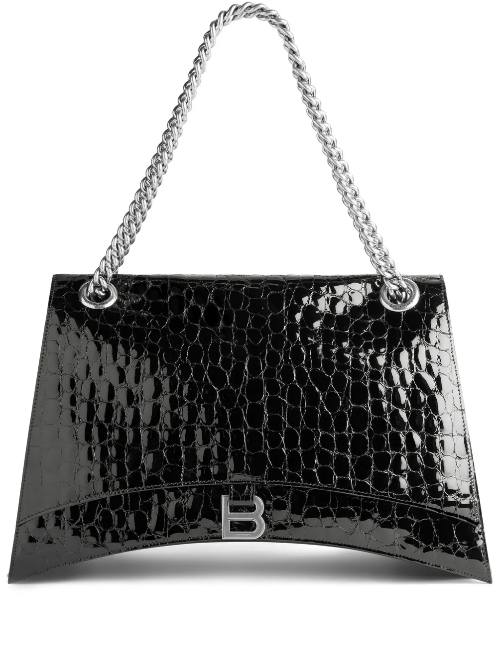 

Сумка на плечо Crush с тиснением под кожу крокодила BALENCIAGA, черный