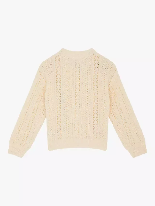 Детский вязаный кардиган с фруктовым принтом, цвет слоновой кости Angels by Accessorize — фото 2