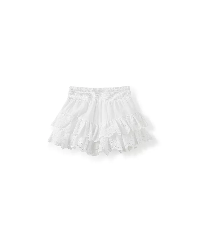 

Короткие шорты для девочек Belle с плетеными рюшами COTTON ON, белый