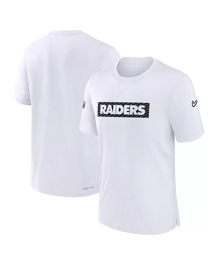 

Мужская белая футболка Las Vegas Raiders Sideline Player Performance Nike