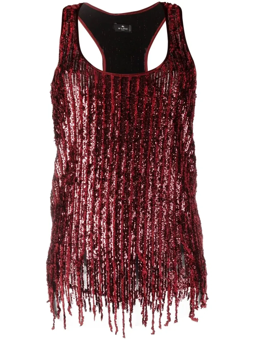 Топ с пайетками Etro, красный
