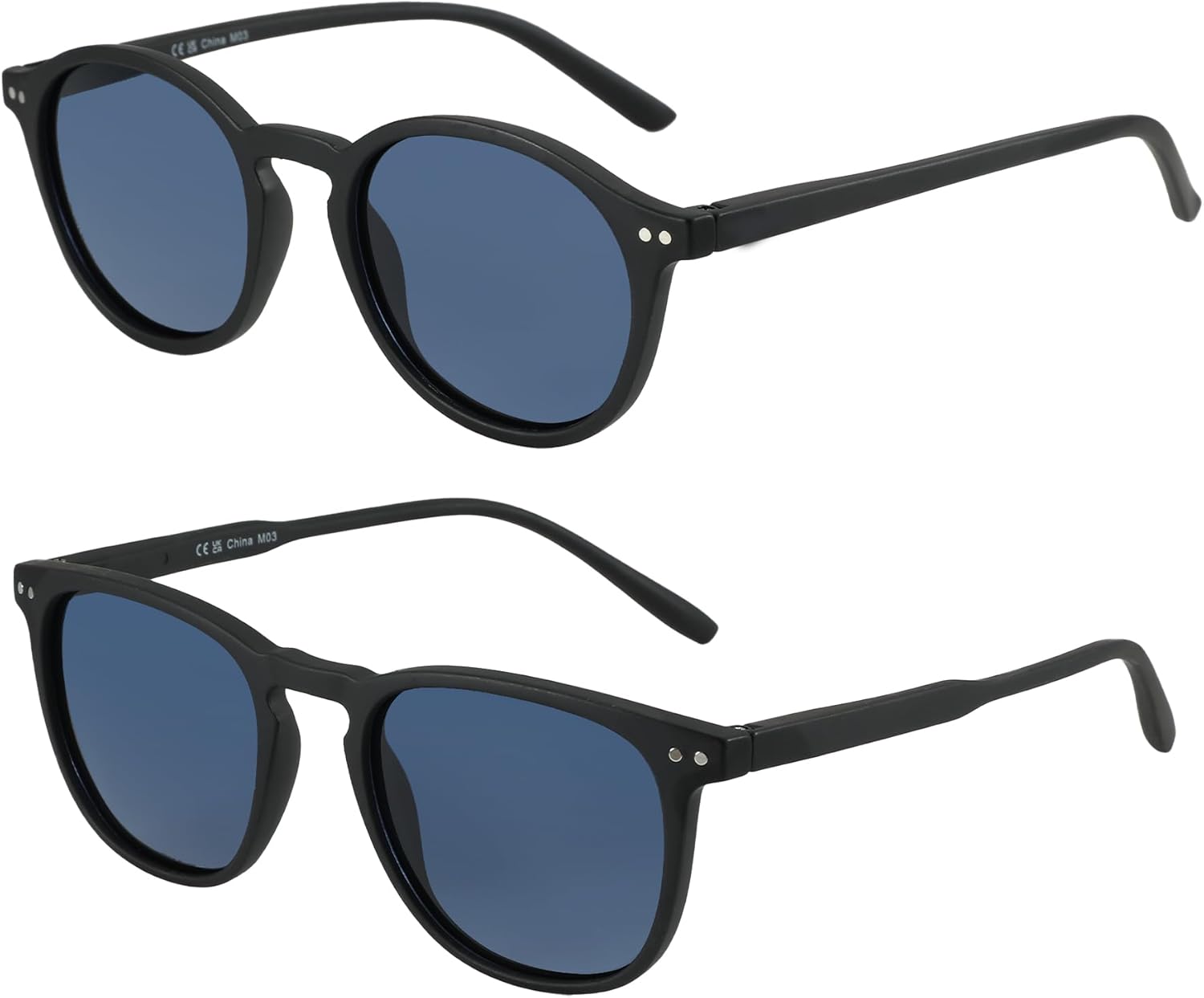 

Поляризованные солнцезащитные очки ZENOTTIC для женщин и мужчин: ретро-очки, круглые | квадратная оправа, защита от УФ-излучения, комплект из 2 штук, C12 2 Pack (Round Black & Square Black)