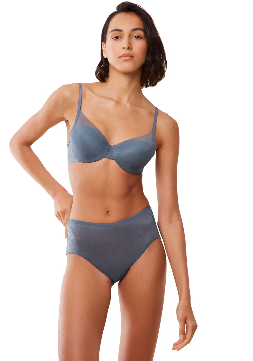 

Трусы Triumph "Signature Sheer Maxi EX", принт с логотипом Triumph, синий