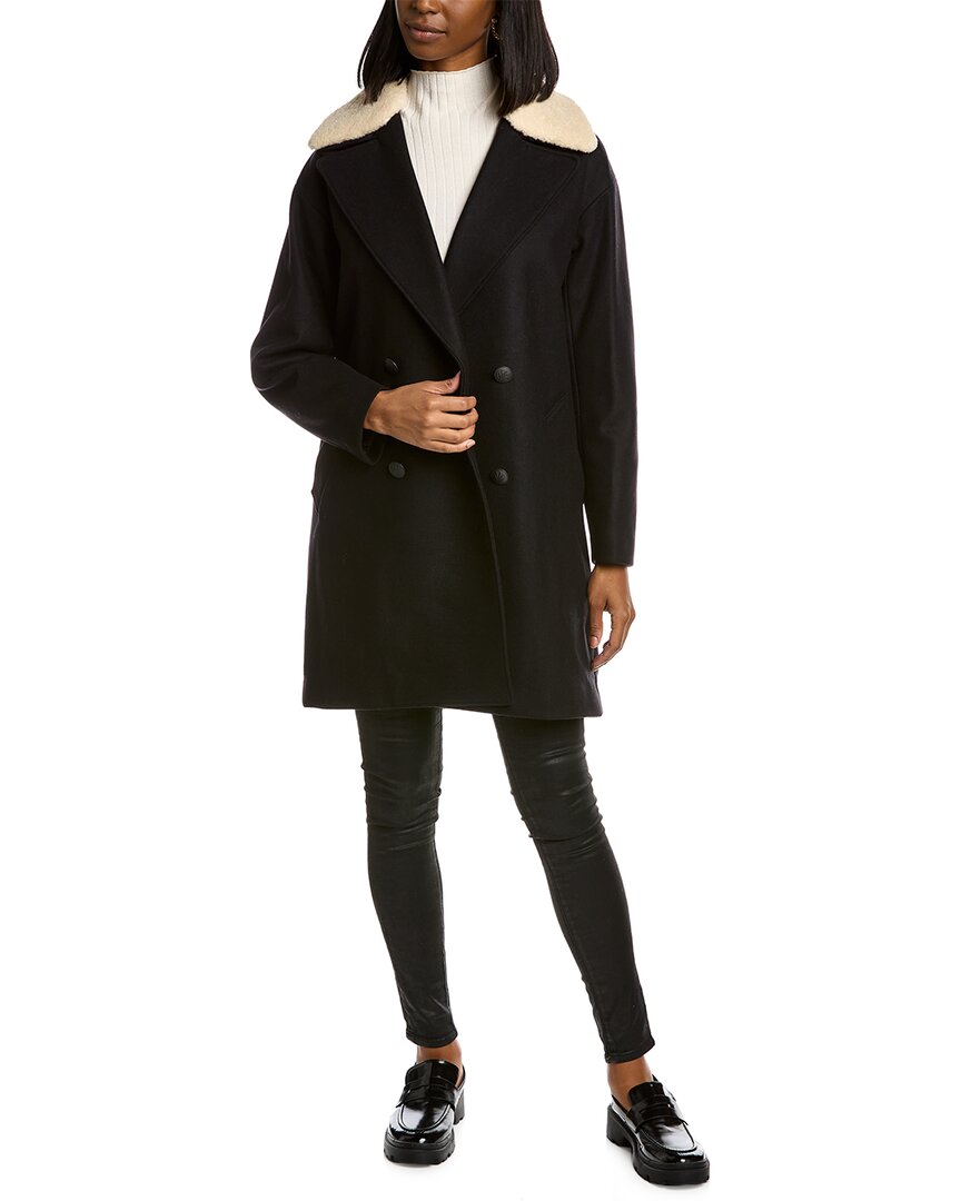 

Пальто из смеси шерсти и шерсти Mina Cocoon от Rag & Bone, черный