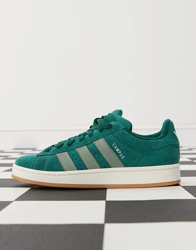 Кроссовки Campus 00 темно-зеленого и серебристого цветов adidas Originals — фото 2