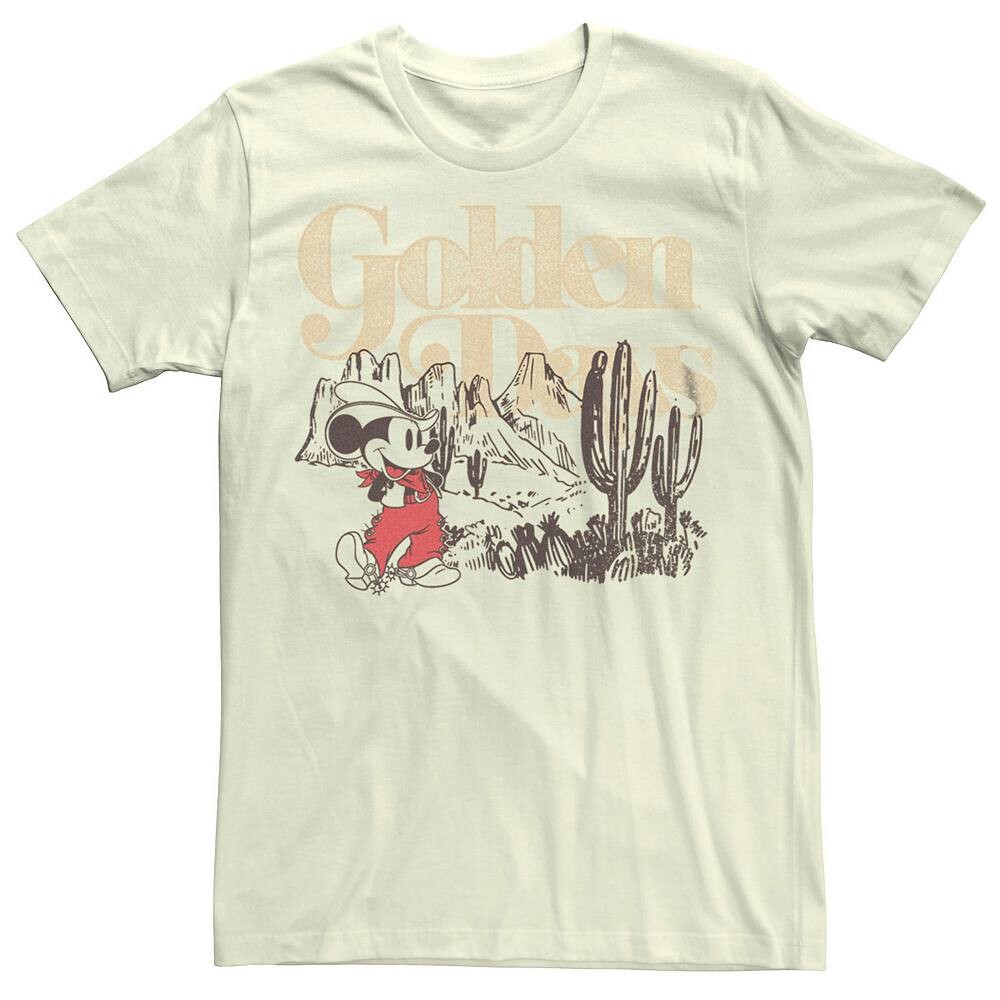 

Золотая мужская футболка Disney's Mickey Mouse Cowboy Licensed Character, цвет Natural